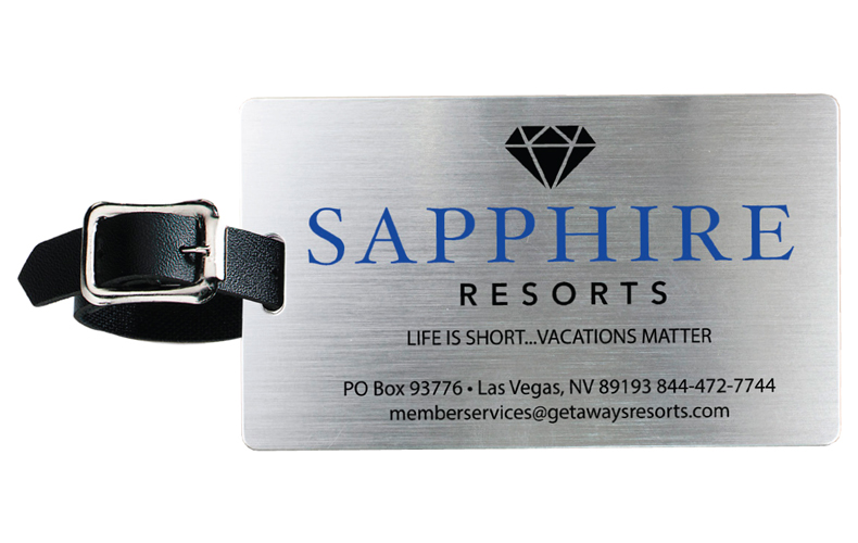 BrushedAluminum Slip-In Pocket Luggage Bag Tag (Spot Color)